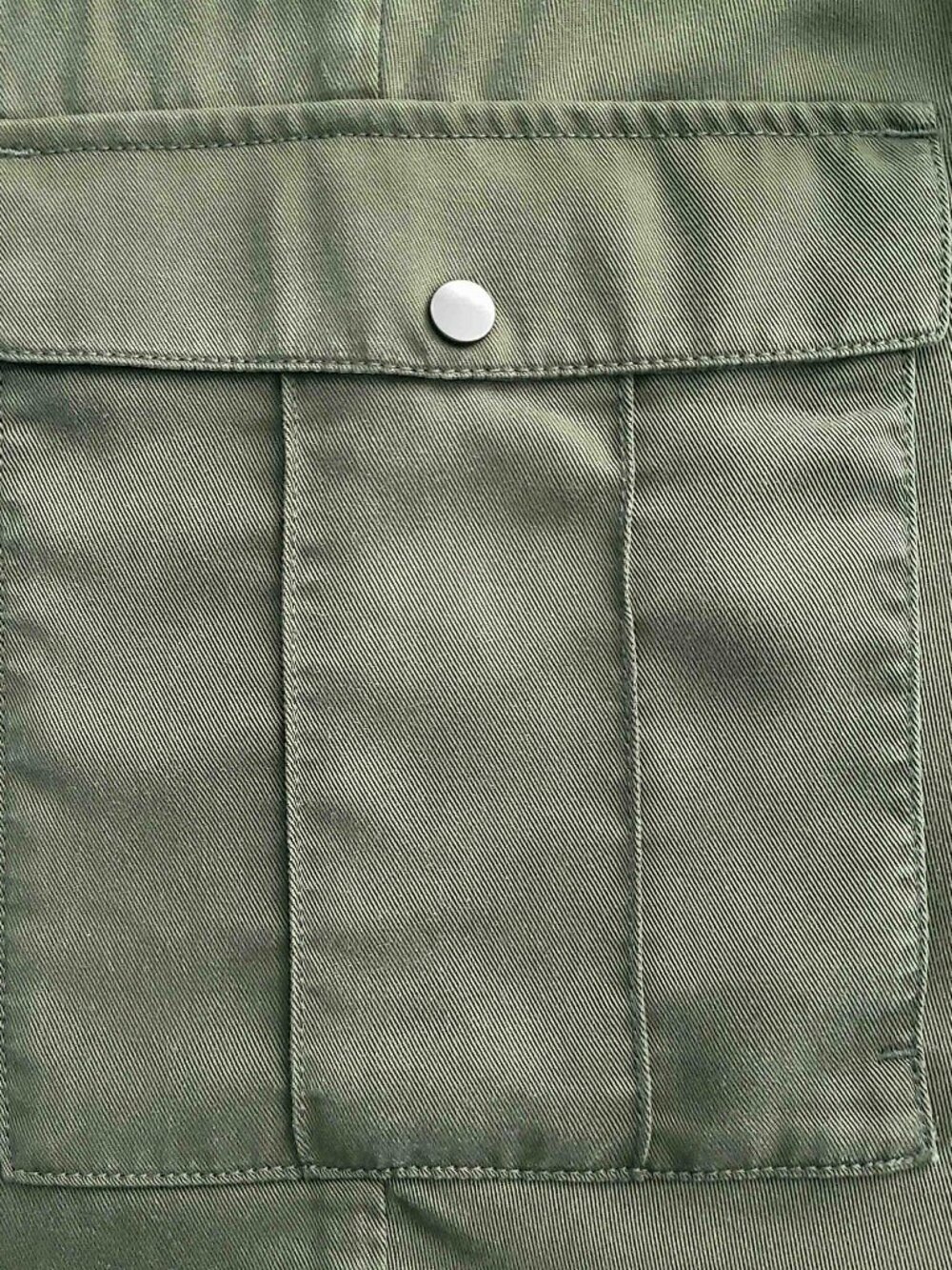 J JILL ~ Olive Green Tencel/Lycocell Utility Jacket ~ Plus Size 1X ~ VGU - Picture 8 of 10